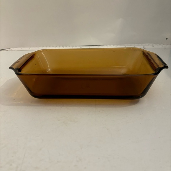 Vintage anchor hocking amber glass 9x5  casserole‎ dish 442 - Picture 4 of 12